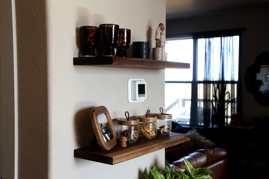 Solid Wood Floating Shelves